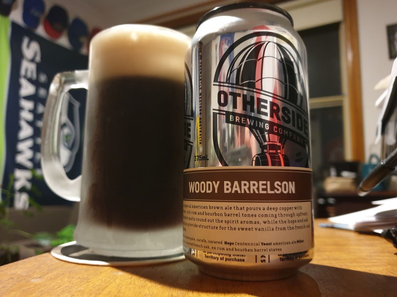 Woody Barrelson Imperial American Brown Ale by Otherside Brewing